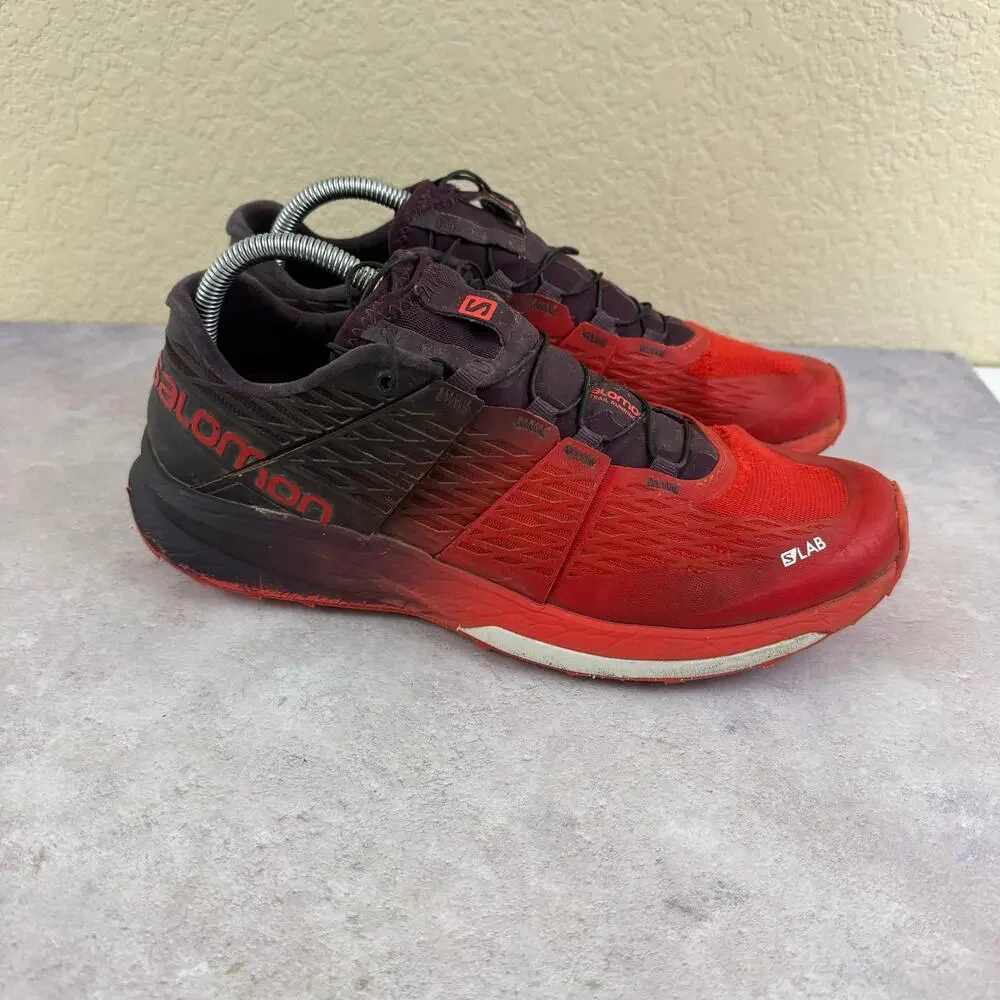 Salomon S/Lab Ultra Men's Size 9.5 Trail Running Shoes Red Sneakers 402139